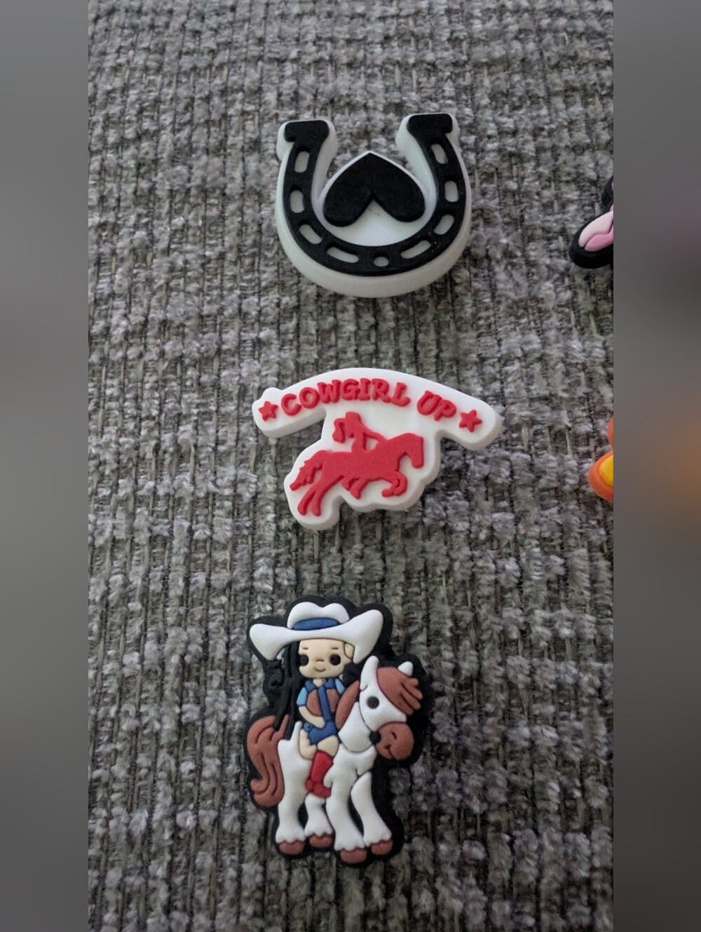 Cowgirl Boot & Y'all Croc Charms - Pink, Yellow, Red, Black 6 Western Charms - Picture 2 of 6